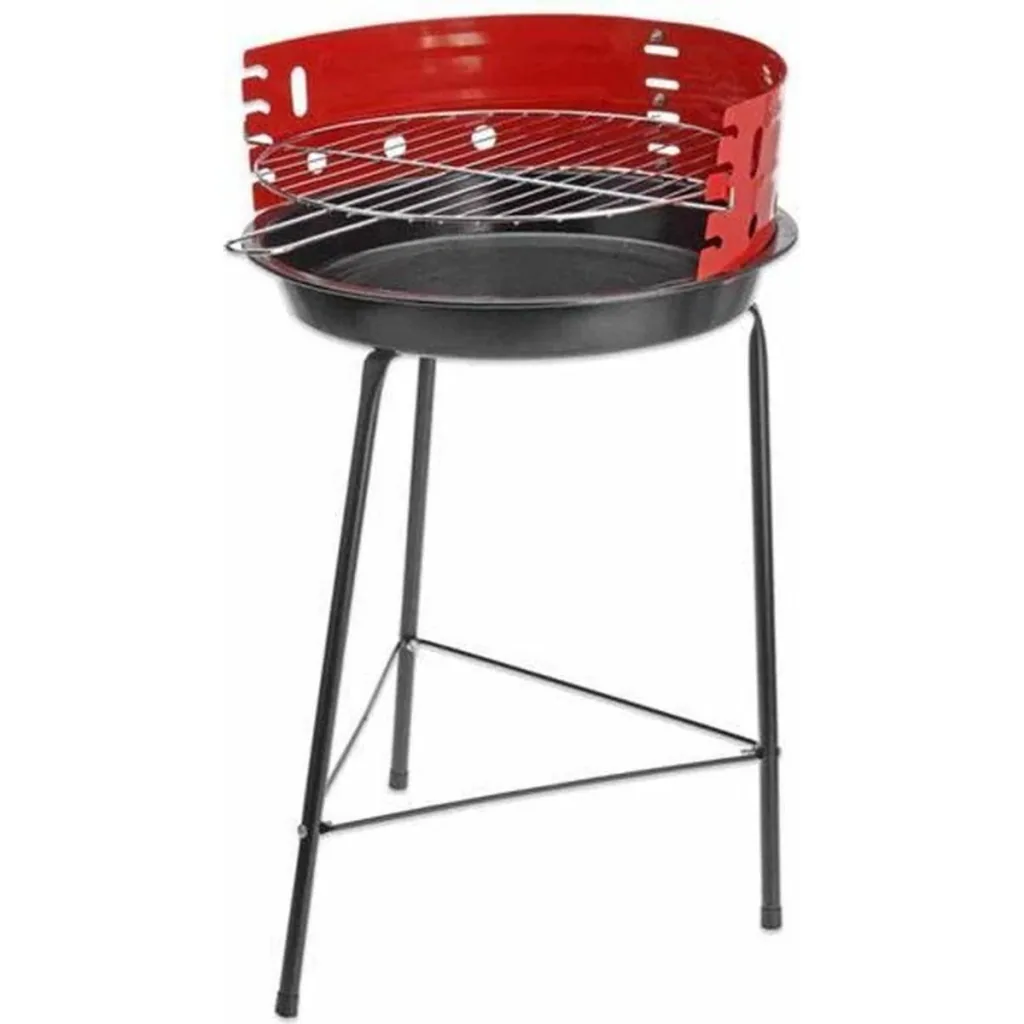 Vargan Charcoal Grill Ø33 cm - Half Open - Black/Red