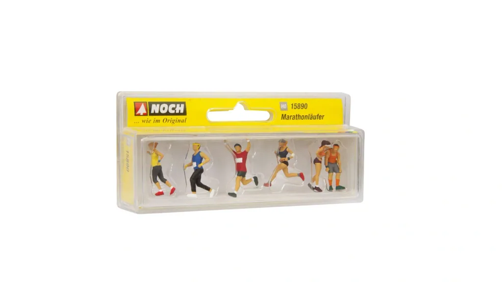 Marathon runners, 5 figures, H0 gauge