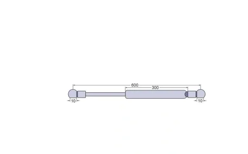 Gas spring Fendt - front and rear window X800420490000