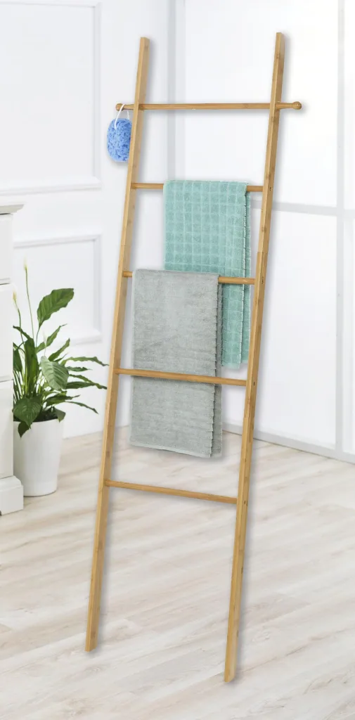 Bamboo ladder with hook, bathroom series “Bahari”