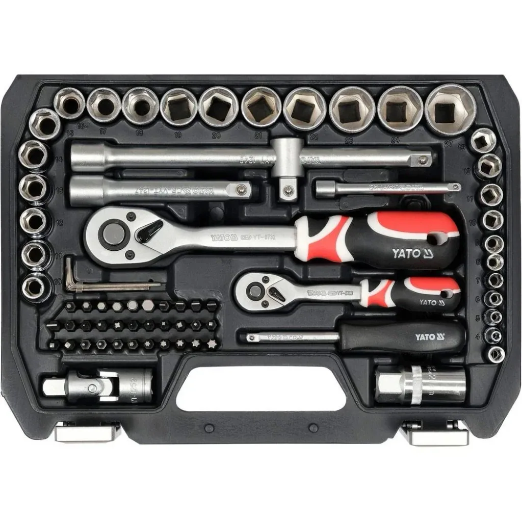 NL Professional socket and bit set - 72 pieces - 1/2" & 1/4"