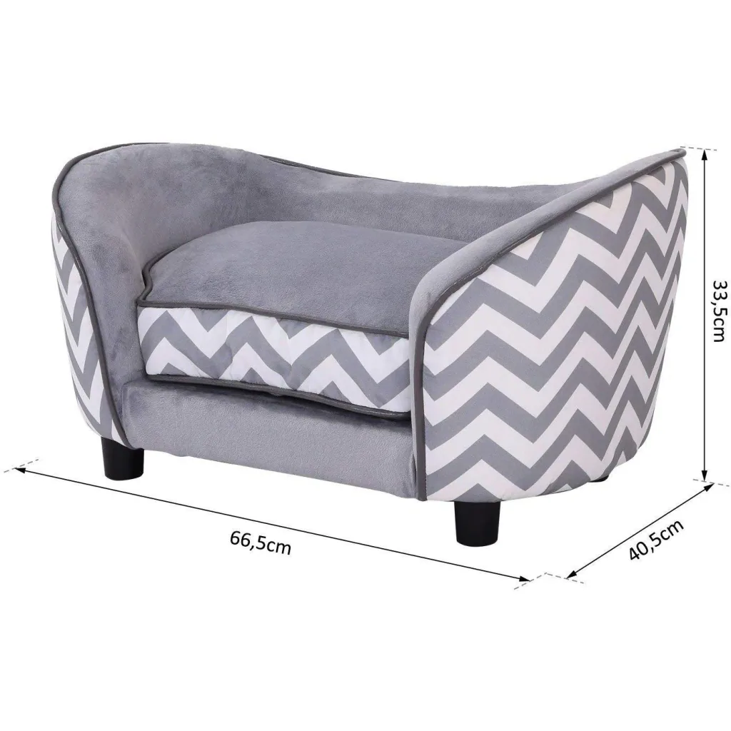 Pet sofa dog bed dog sofa with pillow gray