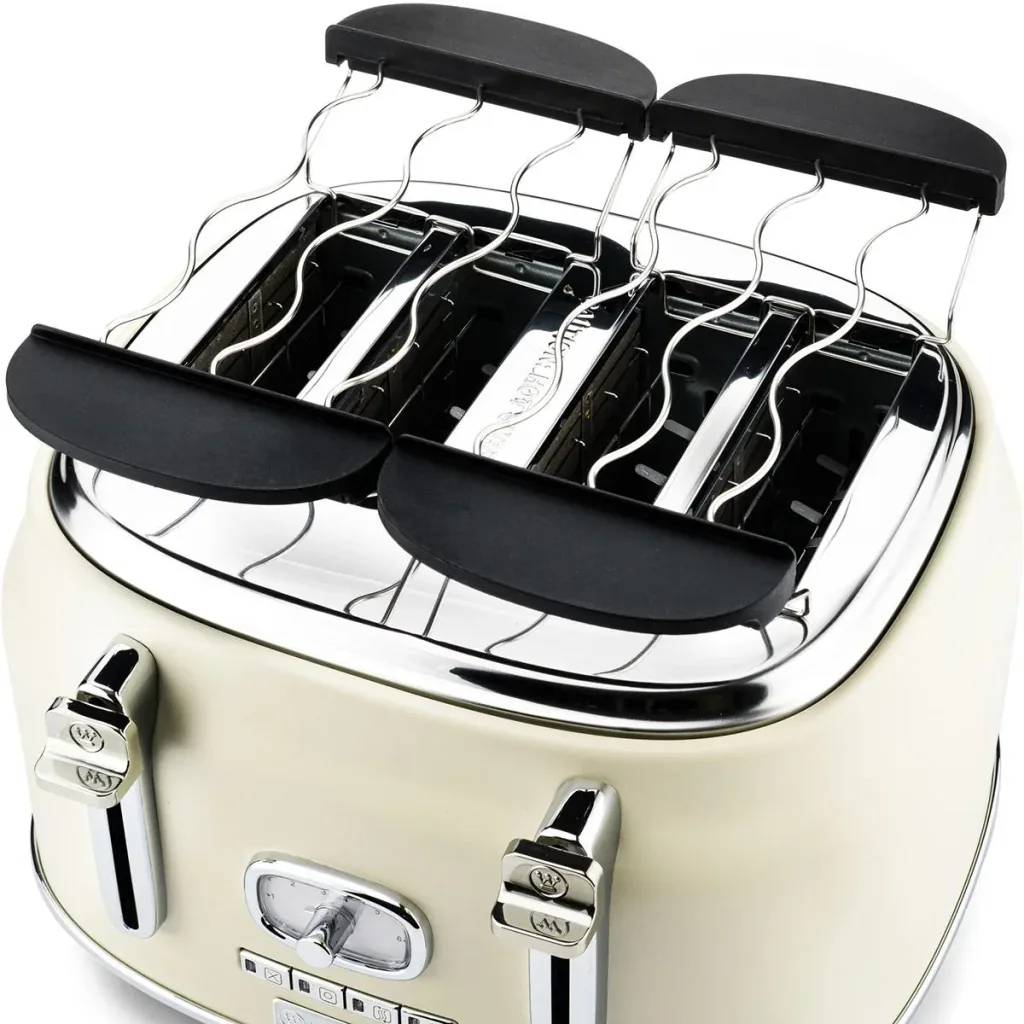 SET of 3 - Retro Mixer + Kettle 1.7 Liter + Toaster - White