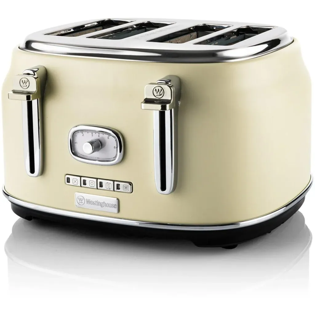 SET of 3 - Retro Mixer + Kettle 1.7 Liter + Toaster - White
