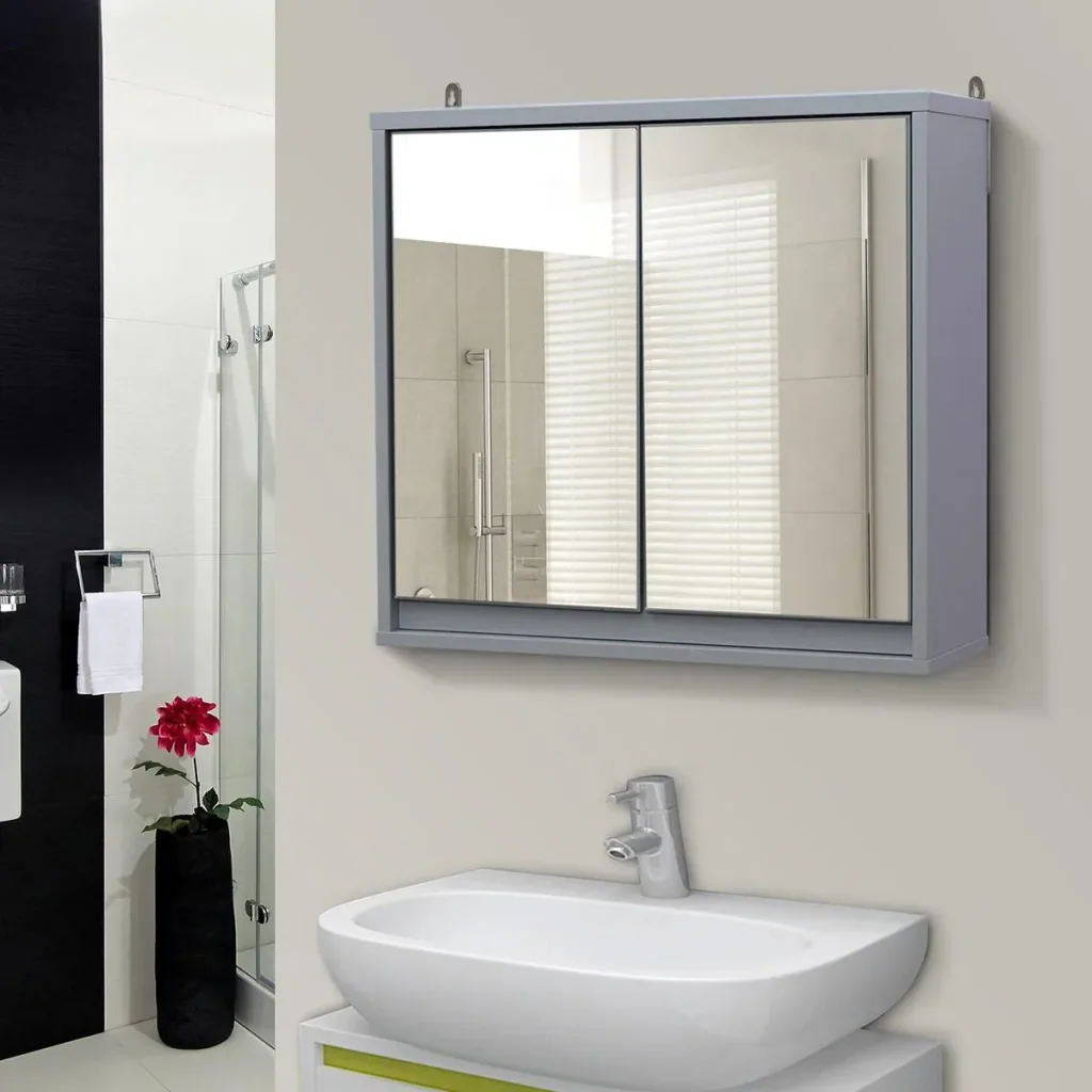 Mirror cabinet gray