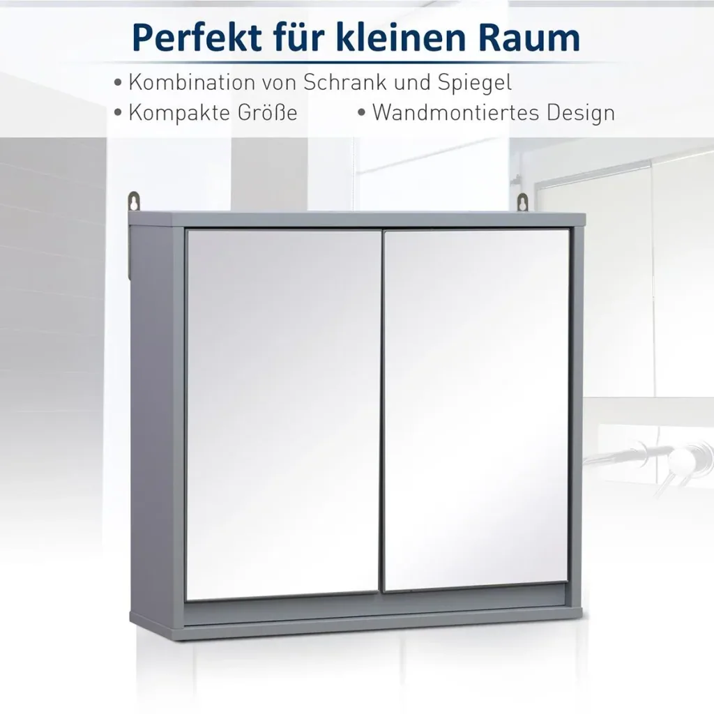 Mirror cabinet gray
