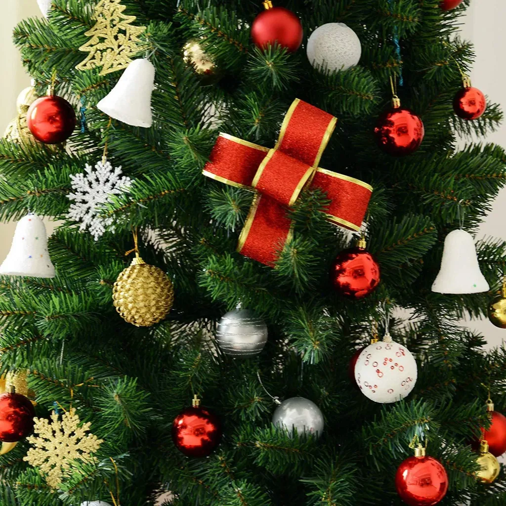 Christmas tree 210cm with metal stand 631 tips green