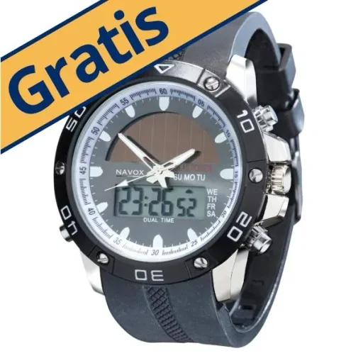 Design chronograph with solar cell