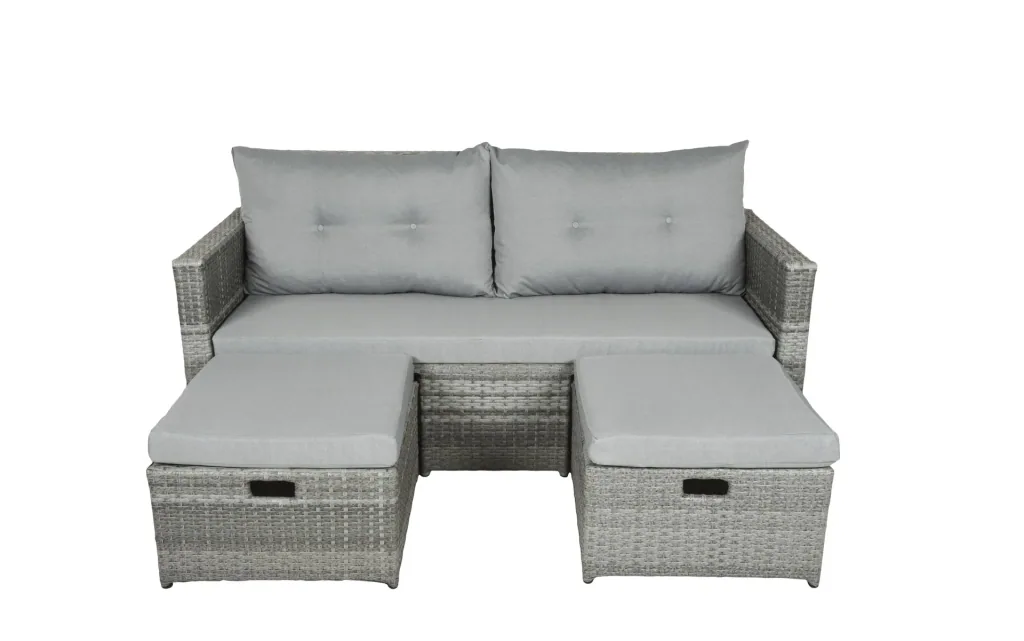Lounge sofa MALTA, aluminum, plastic mesh semicircular 8 mm