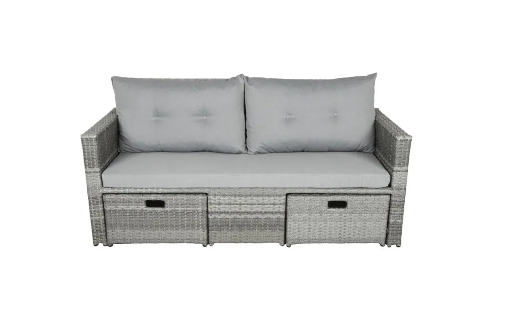 Lounge sofa MALTA, aluminum, plastic mesh semicircular 8 mm