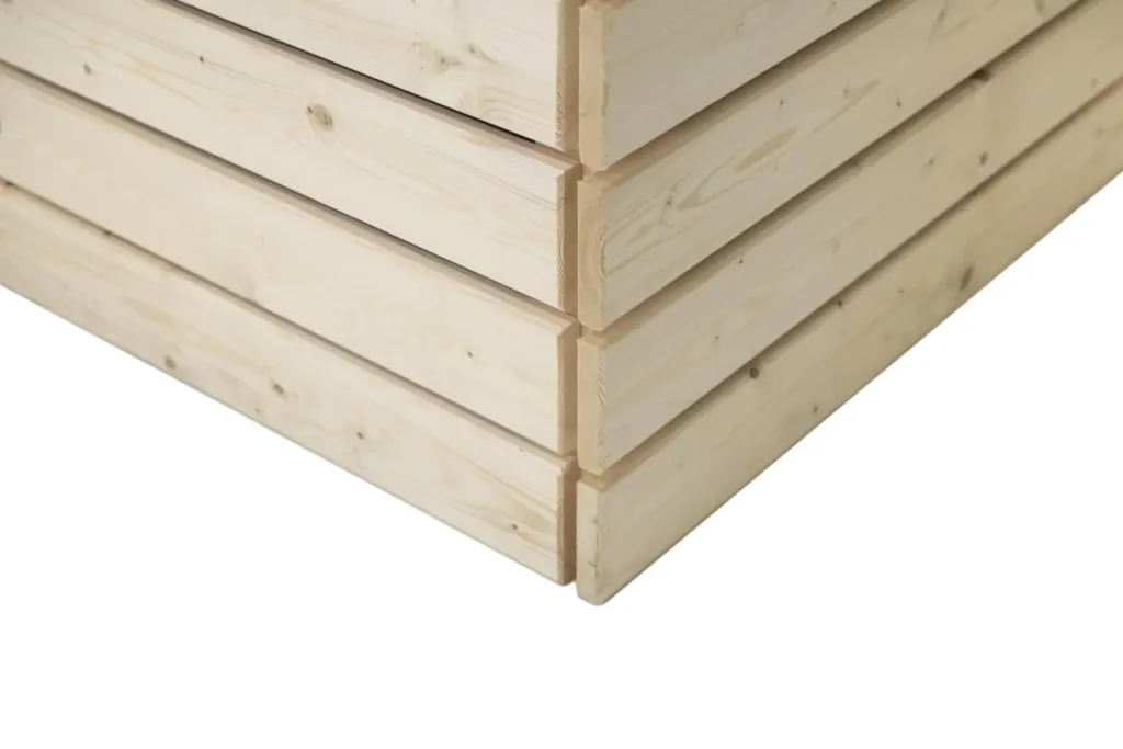 Verhoogde moestuinbak Asket M, 110×70×90 cm, Natuur – Vurenhout, rugvriendelijk