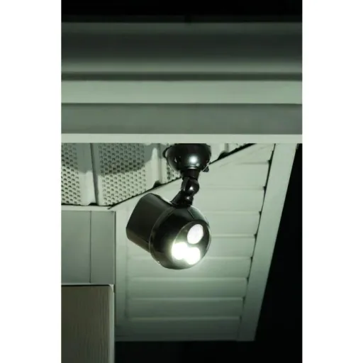 LED spotlight MB390 with motion detector, 2-pack, brown, 400 lumens, IP66