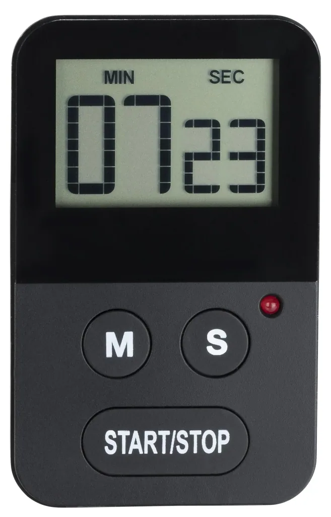 2 in 1 Digital Kitchen Timer, Magnetic, Black