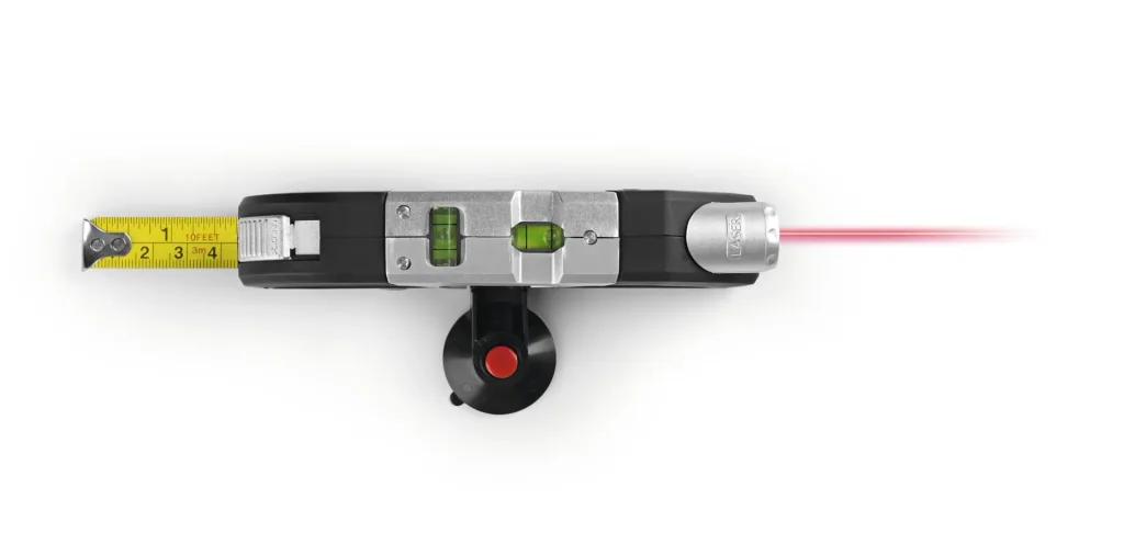 Laser scale 3 in 1, 3 Volt, black/silver