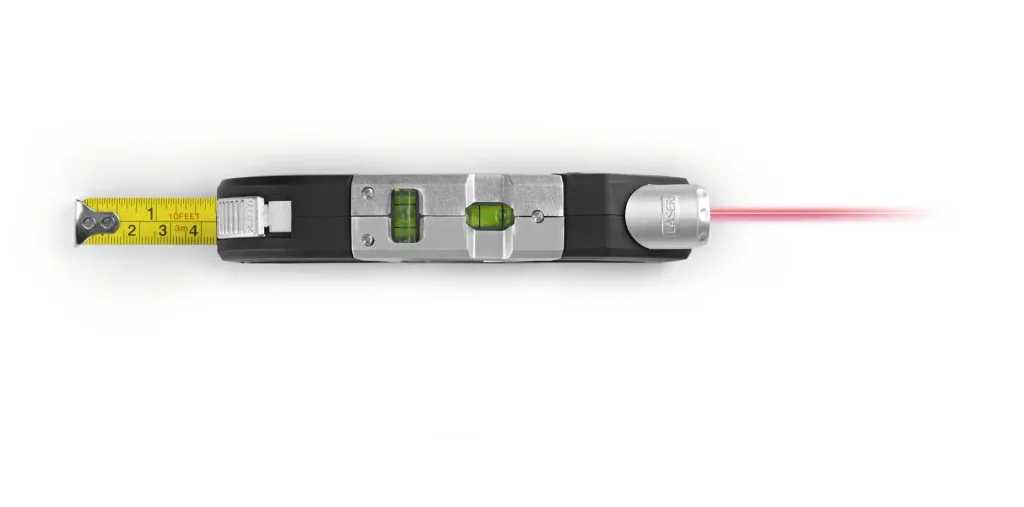 Laser scale 3 in 1, 3 Volt, black/silver