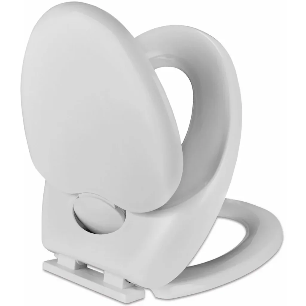 Toilet seat "Family" with double soft-close mechanism - white
