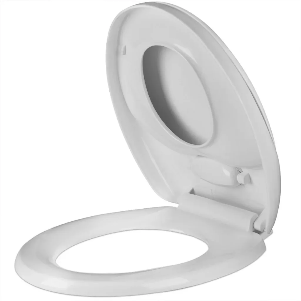 Toilet seat "Family" with double soft-close mechanism - white