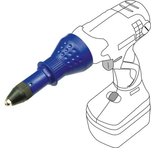 Blind riveting device with hexagon socket
