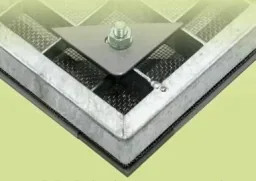 Light well cover 60 x 115 cm, with aluminum mesh