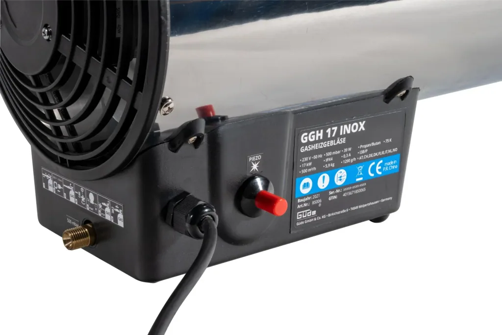 Gasverwarmingsventilator GGH 17 INOX