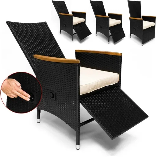 Garden set polyrattan set Rio 17-piece adjustable backrest