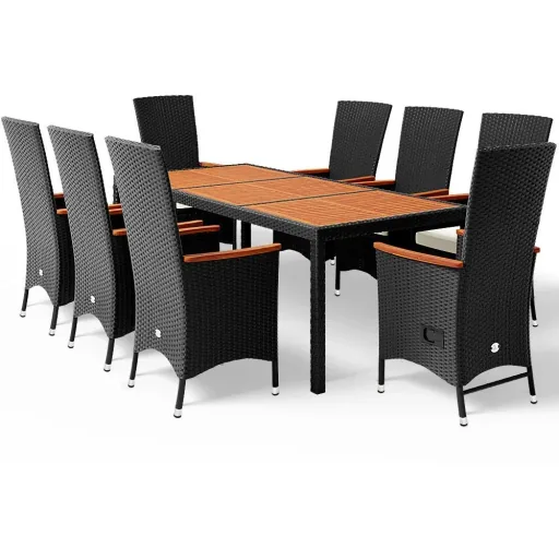 Garden set polyrattan set Rio 17-piece adjustable backrest