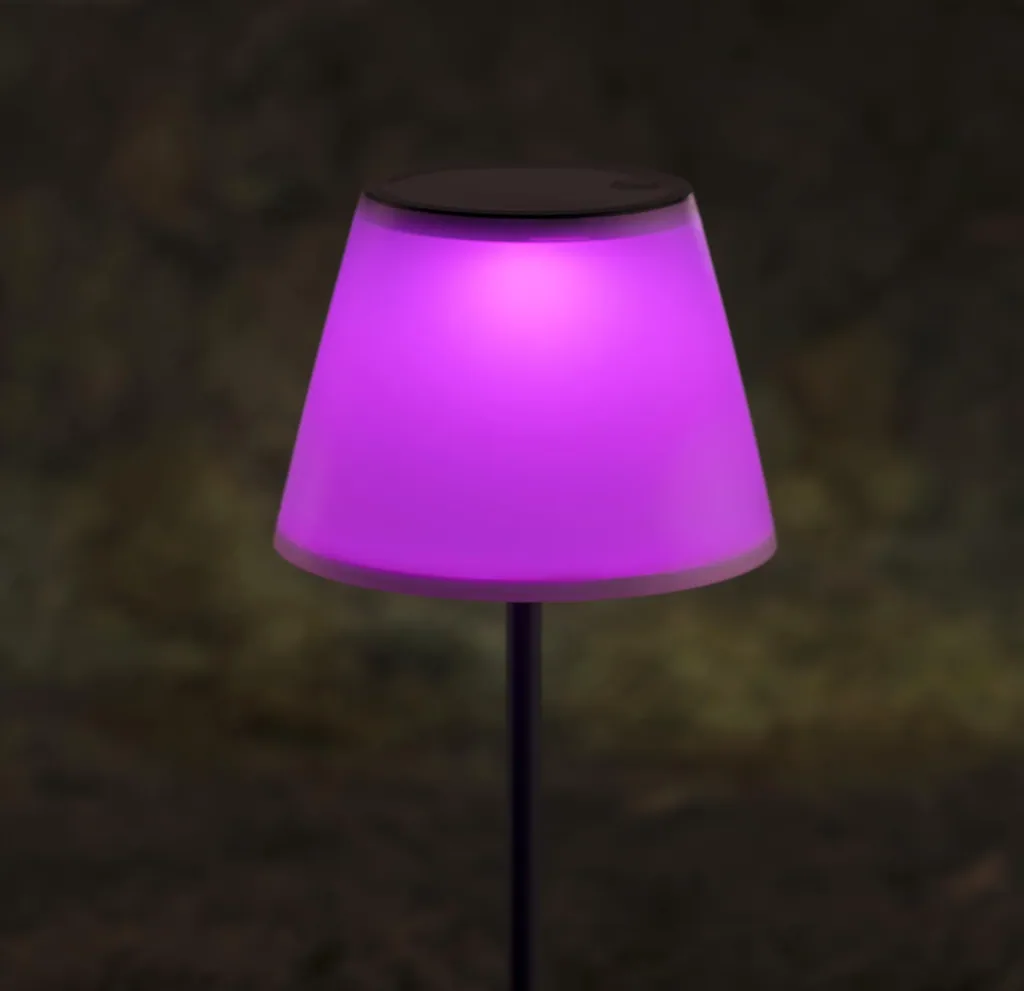 Solar garden light 2in1 in warm white and color change