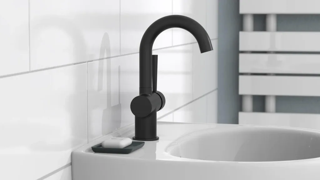 Wash basin mixer "CORNWALL", matt black