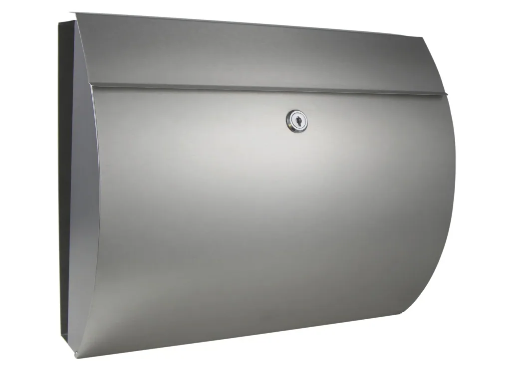 Stainless steel mailbox with newspaper compartment