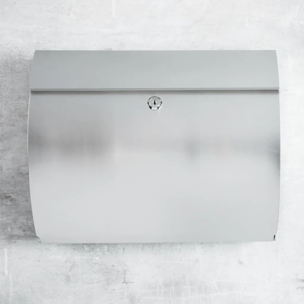 Stainless steel mailbox with newspaper compartment
