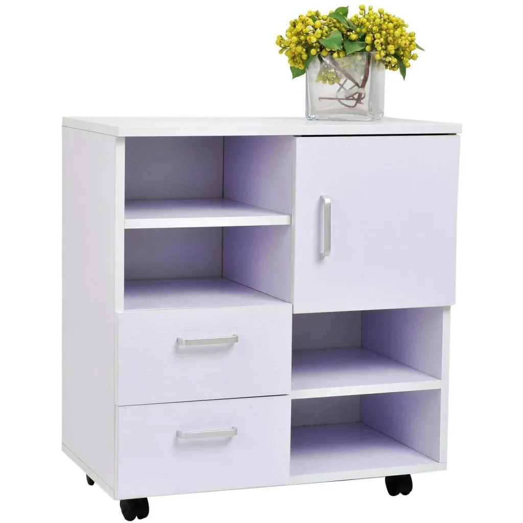Mobile chest of drawers sideboard multi-purpose cabinet