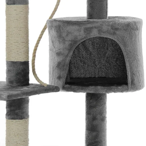 Cadoca scratching post with 3 viewing areas, 1 cave, 2 play balls and a rope.
