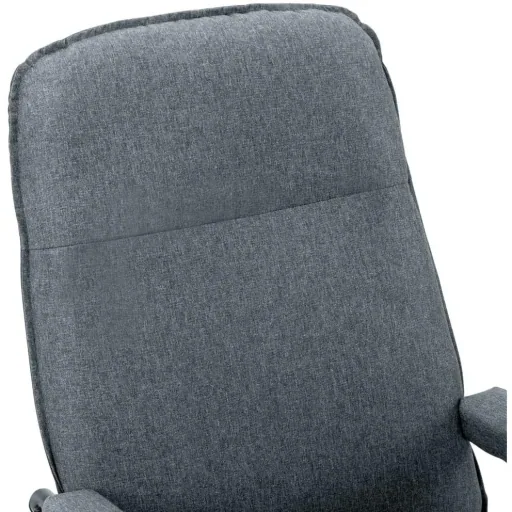 Massage table adjustable with footstool fabric light grey