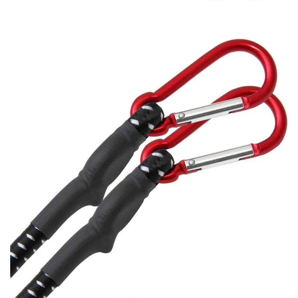 Quick-release ties with carabiner 80 cm x 10 mm - set of 2 - 80 cm