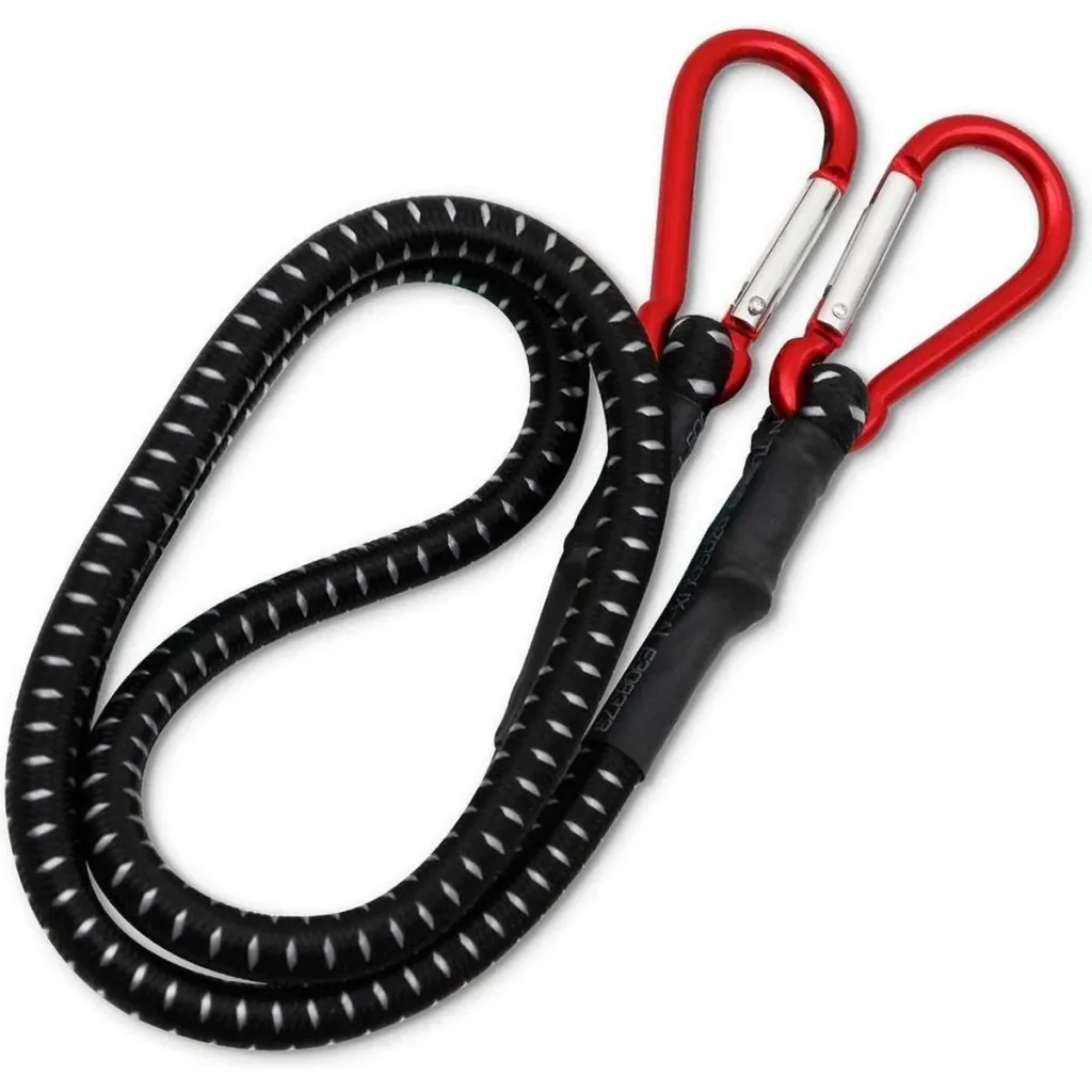 Quick-release ties with carabiner 80 cm x 10 mm - set of 2 - 80 cm