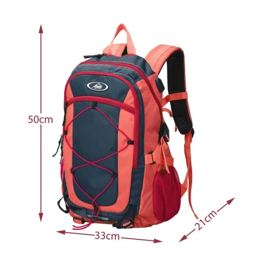 Sports and leisure backpack 25L red