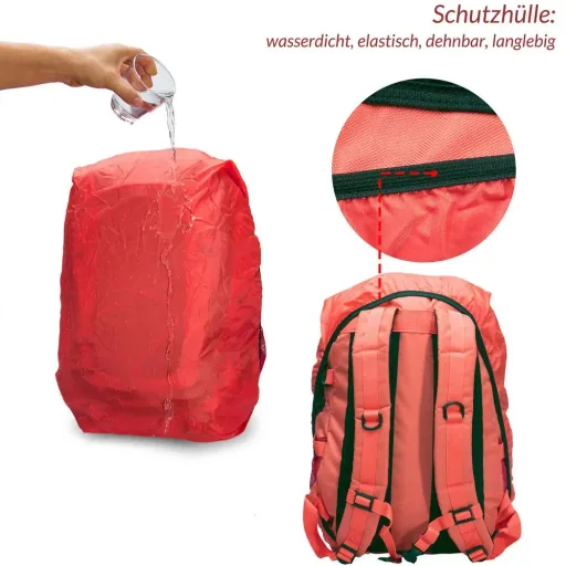 Sports and leisure backpack 25L red