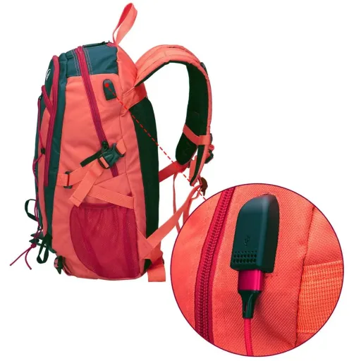 Sports and leisure backpack 25L red