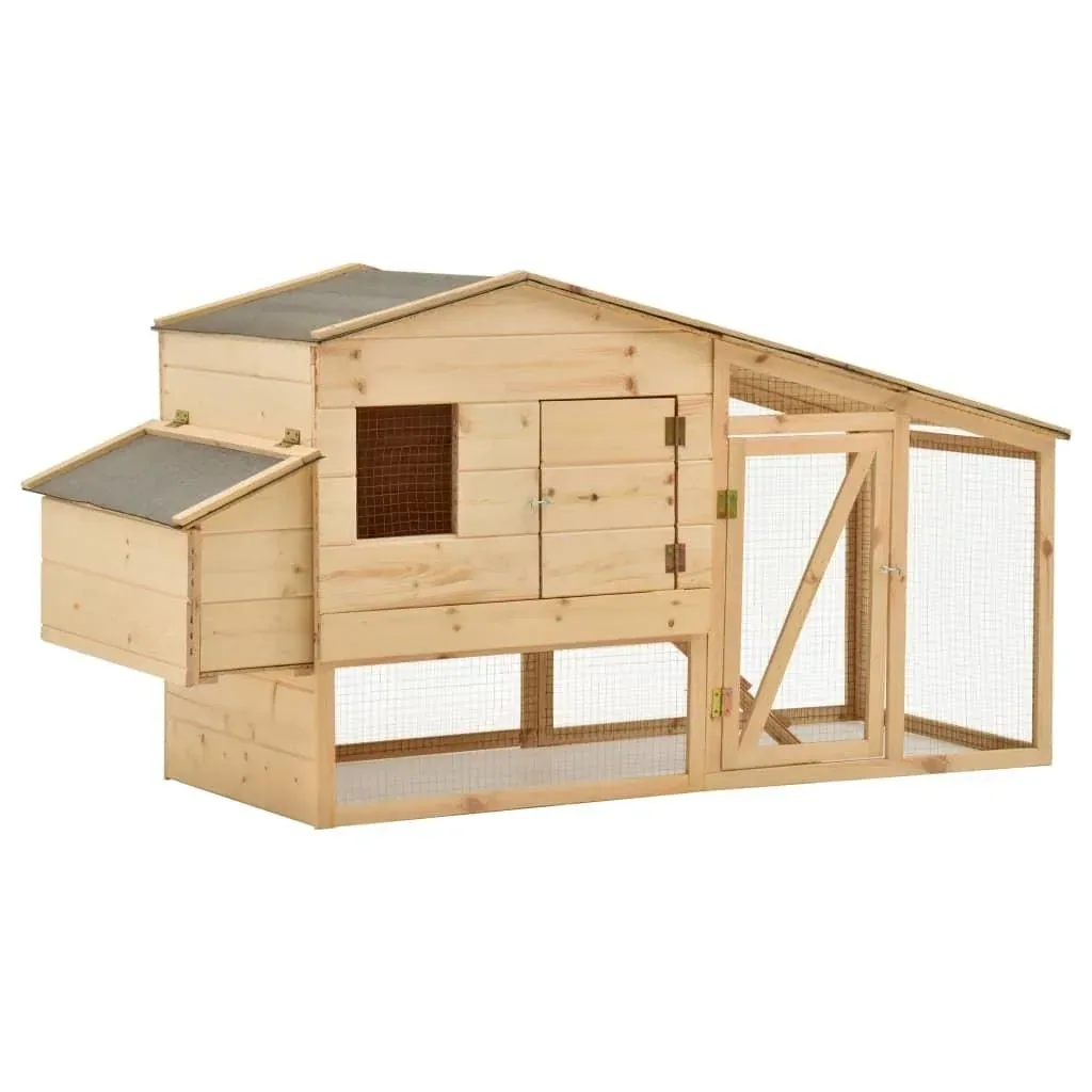 Chicken coop 178x67x92 cm solid gre