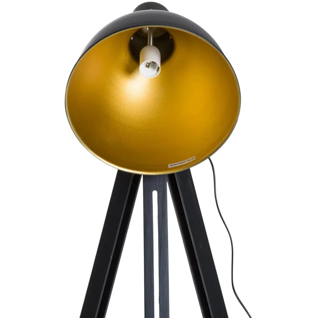Floor lamp tripod floor lamp height adjustable 108-152cm E27 Industrial Black